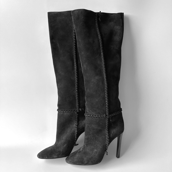 Saint Laurent Mica Suede Knee Boot - Picture 2 of 7